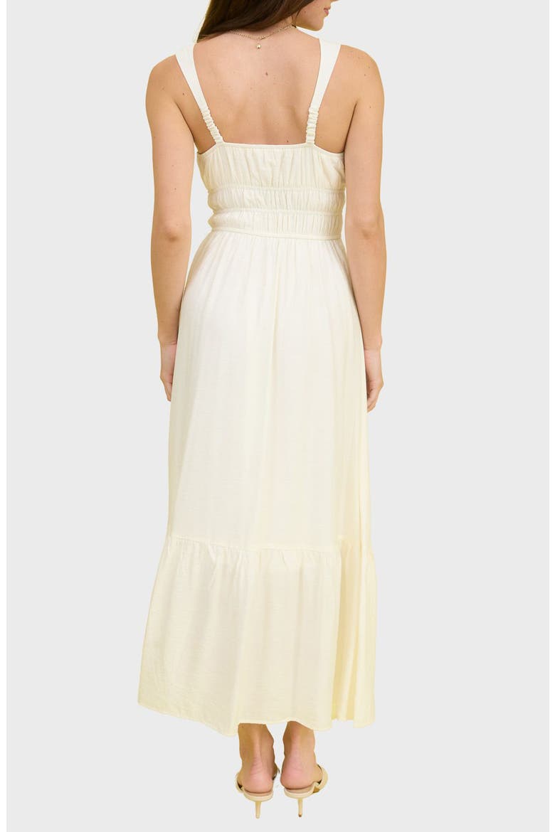 Scrunch Maxi Dress, Alternate, color, CREAM