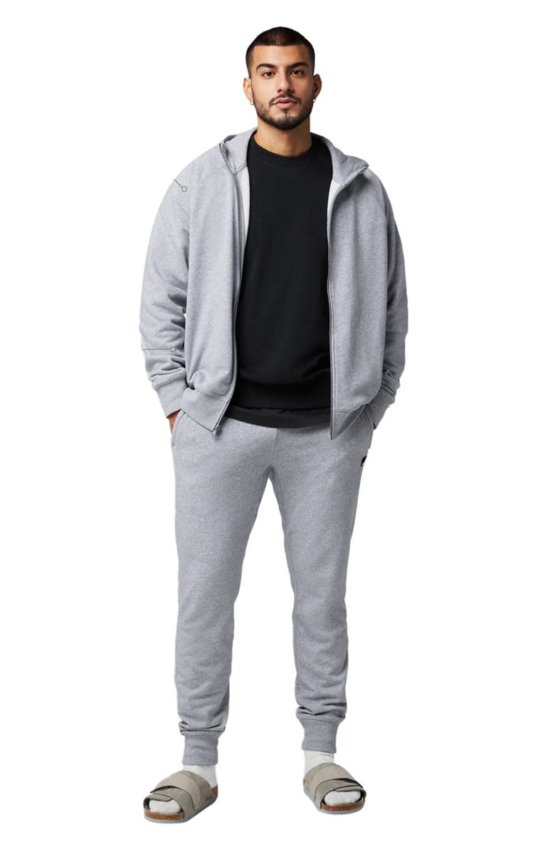 Fabletics The Year Round Terry Full Zip Hoodie, Alternate, color, Classic Grey Heather