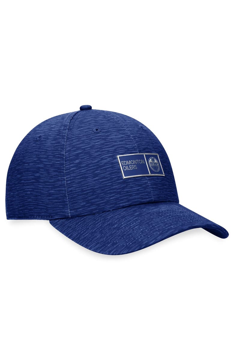 FANATICS Men's Fanatics Branded  Blue Edmonton Oilers Authentic Pro Road Adjustable Hat, Alternate, color, 