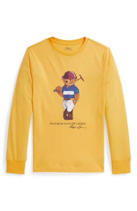 Kids' Polo Bear Cotton Jersey Long Sleeve T-Shirt (Big Kid)