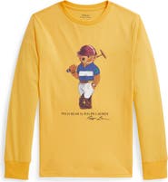 Polo Ralph Lauren Kids' Polo Bear Cotton Jersey Long Sleeve T-Shirt