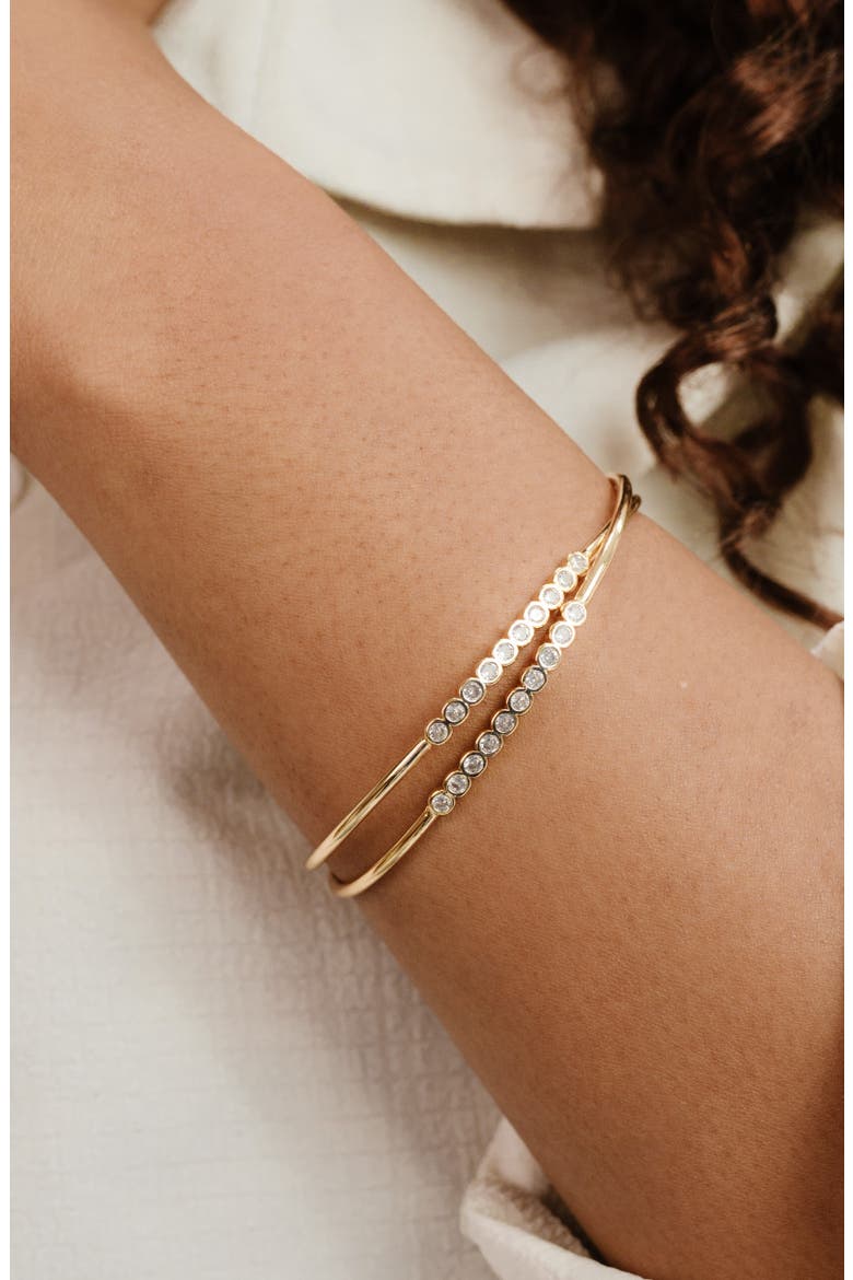 Double Take Set of 2 Cuff Bracelets, Alternate, color, GOLD