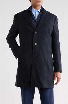 Nadim Wool Blend Coat with Removable Bib