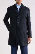 BOSS Nadim Wool Blend Coat with Removable Bib