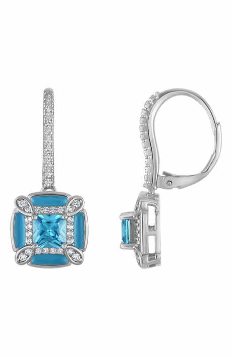 Cushion Cut Drop Earrings