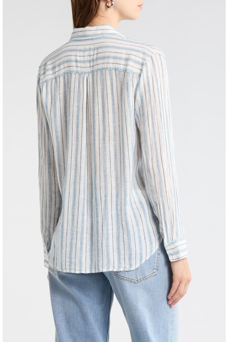 Charli Stripe Linen Blend Shirt, Alternate, color, WINDWARD STRIPE