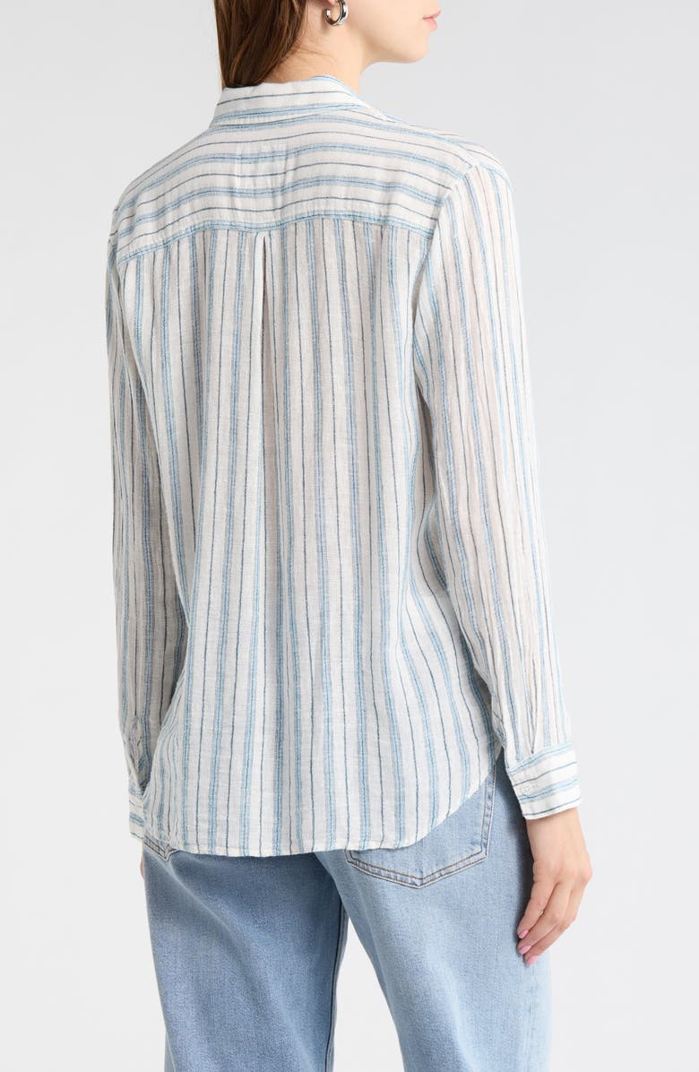 Rails Charli Stripe Linen Blend Shirt, Alternate, color, Windward Stripe