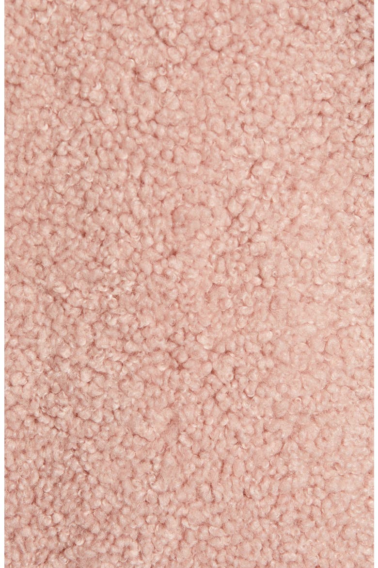 Jewel Neck Teddy Coat, Alternate, color, BLUSH