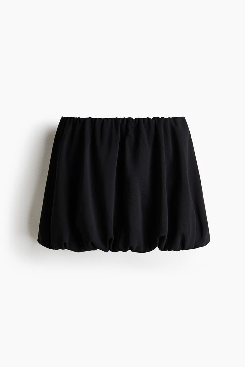 Bubble-hem Skirt, Alternate, color, Black