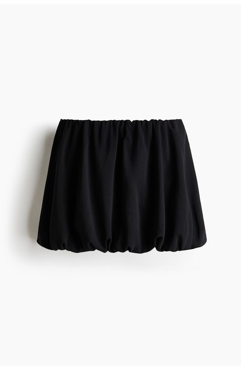 H&M Bubble-hem Skirt, Alternate, color, Black