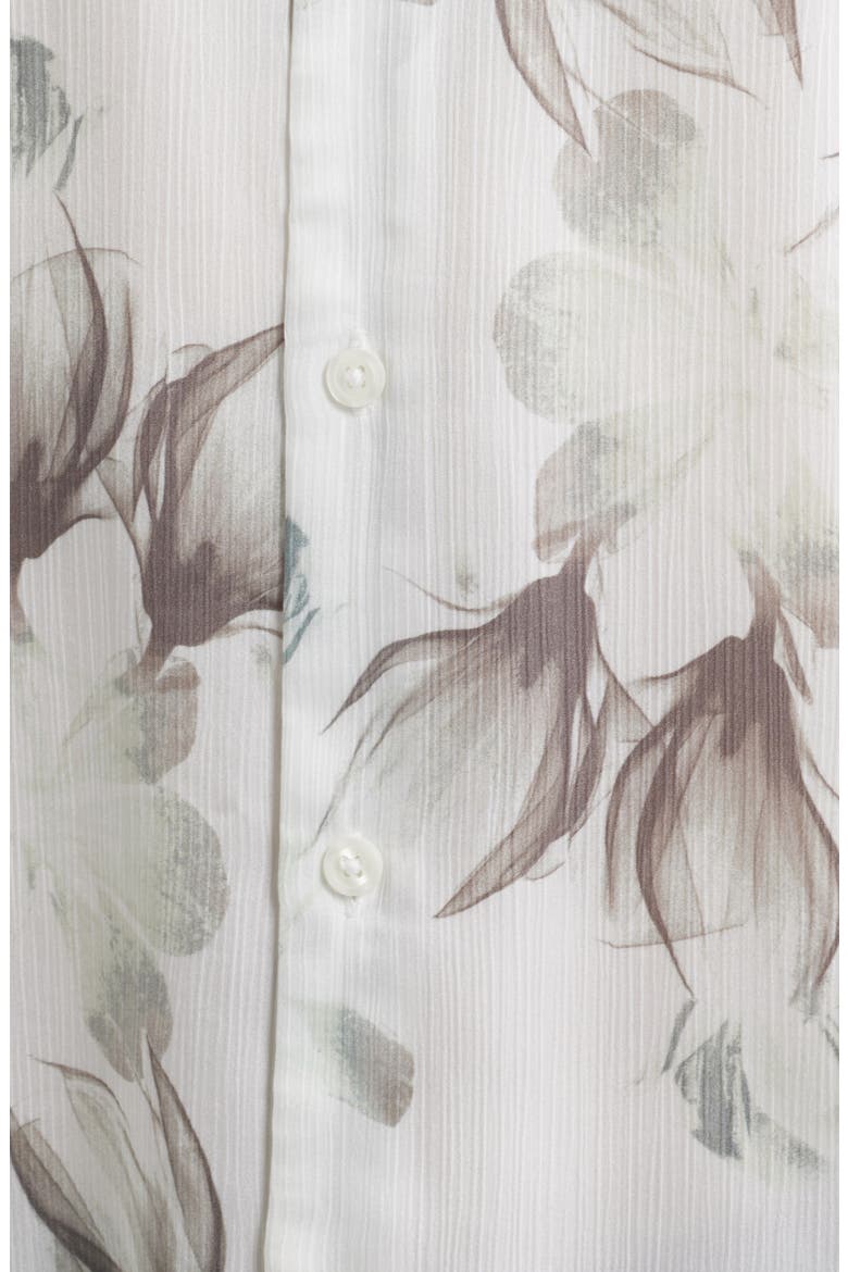 Oversize Floral Short Sleeve Button-Up Shirt, Alternate, color, WHITE LUMINOUS FLORAL