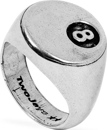 国内送 TwoJeysトゥージェイズ ロゴ Eight Ball 8 ボール リング TWOJEYS Men's 8 Ball Ring | Nordstrom