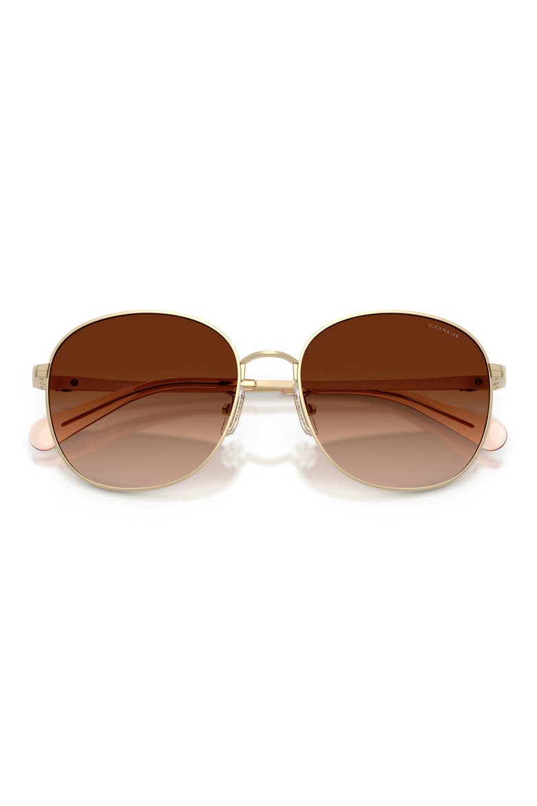 55mm Round Sunglasses, Alternate, color, GOLD / BROWN GRADIENT