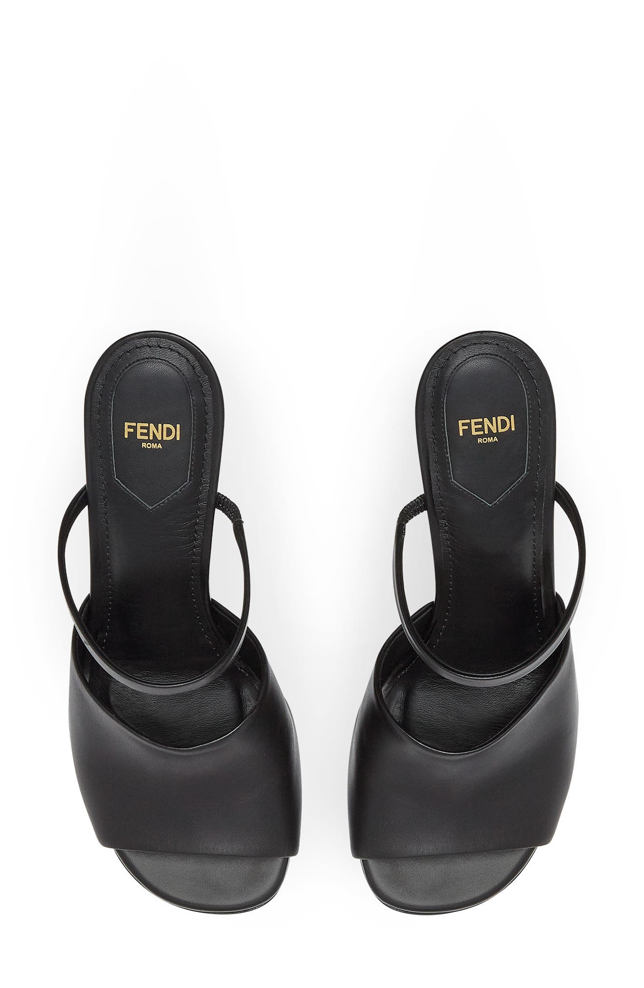 Fendi First F Heel Sandal, Alternate, color, 