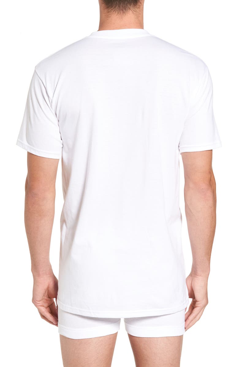 Nordstrom Regular Fit 4-Pack Supima<sup>®</sup> Cotton T-Shirts, Alternate, color, White