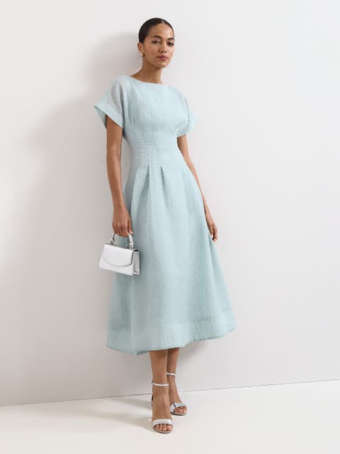 Laya Boat Neck Midi Dress