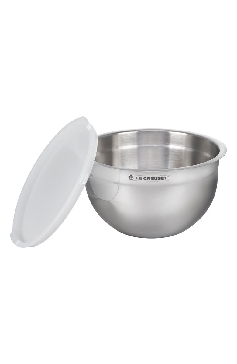 Le Creuset Set of 3 Stainless Steel Nested Mixing Bowls, Alternate, color, Stainless Steel