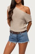 EDIKTED Naamo Off Shoulder Knit Top