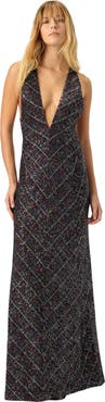Missoni Long Dress With V-neck And Check Pattern