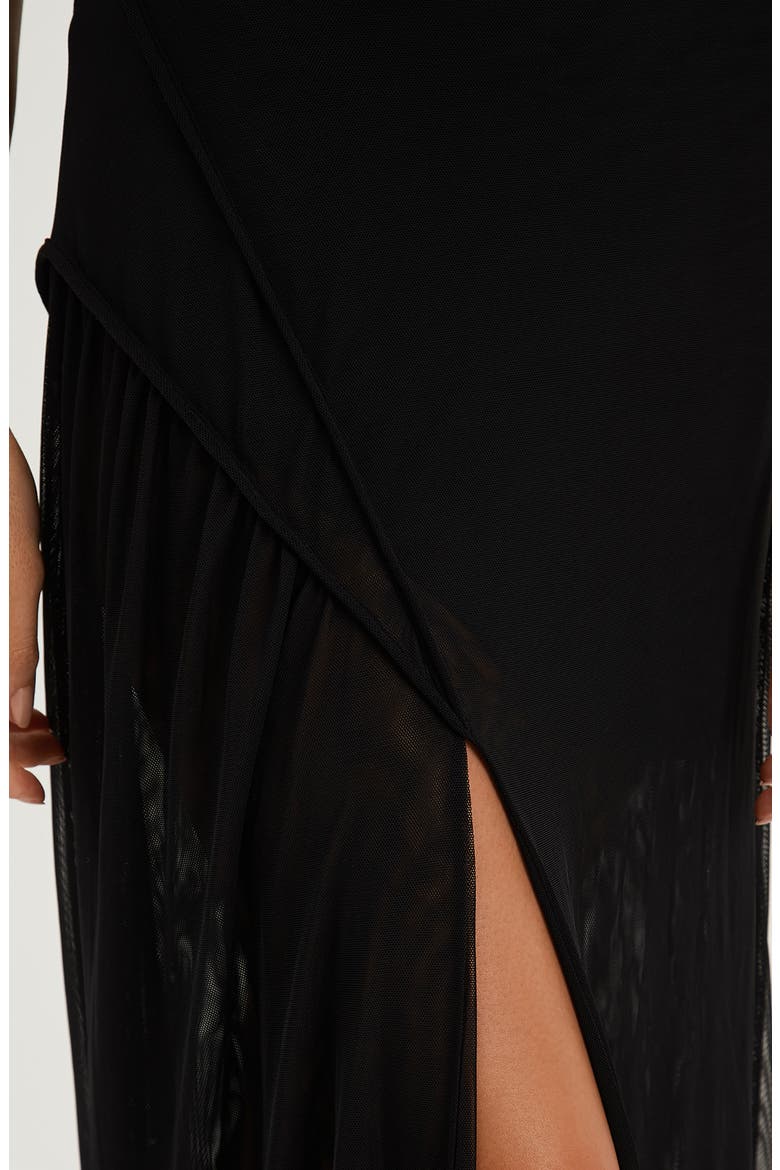Lavi Strapless Maxi Cover-Up Dress, Alternate, color, BLACK