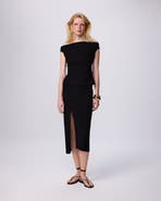 THEO The Label Thetis Techno Pencil Skirt