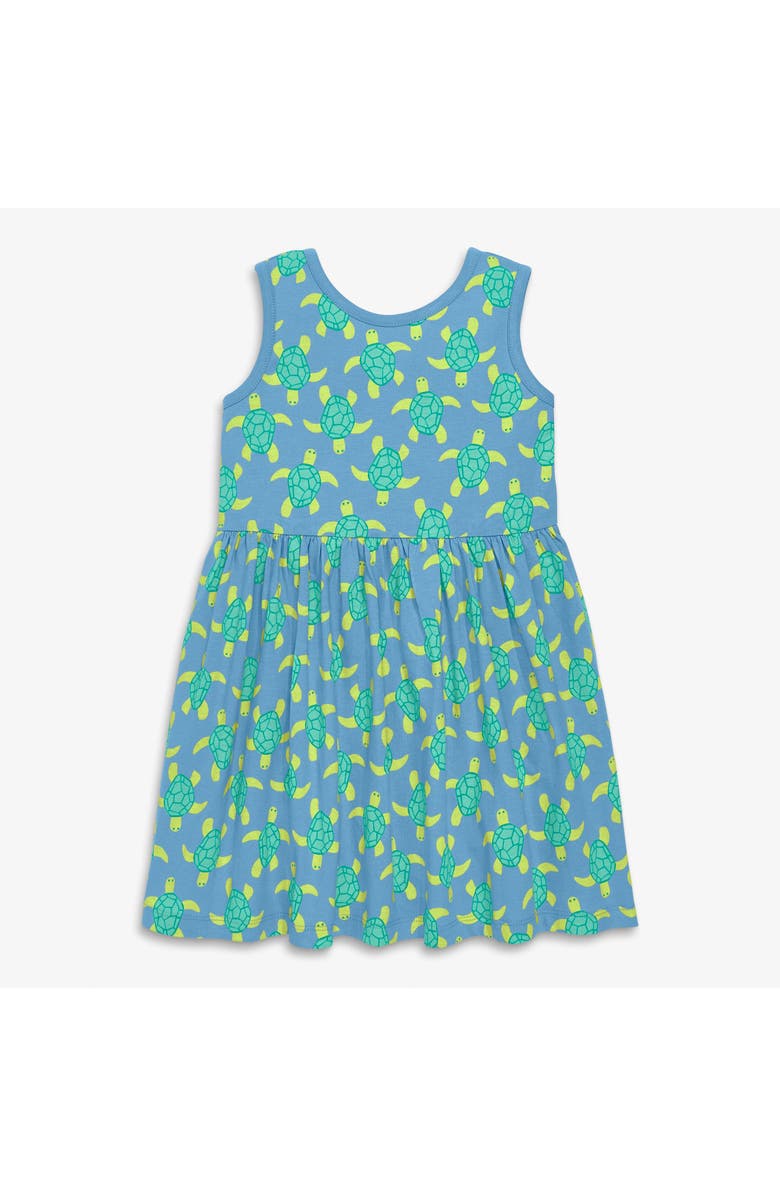 Primary Kids Tiered Tank Dress In Seasonal Prints, Main, color, Lime Sea Turtles