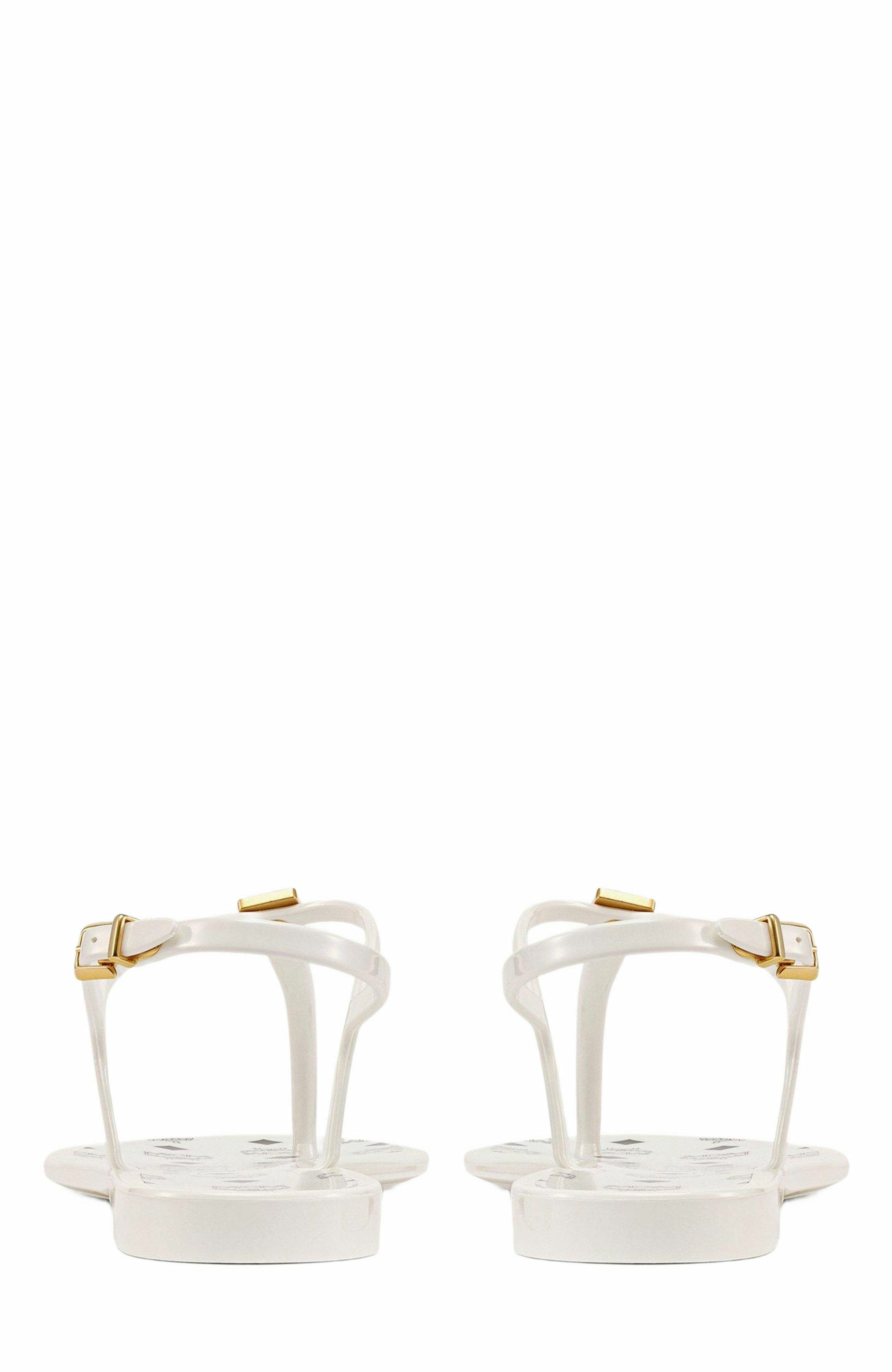 MCM Monogram Jelly Sandals, Alternate, color, 