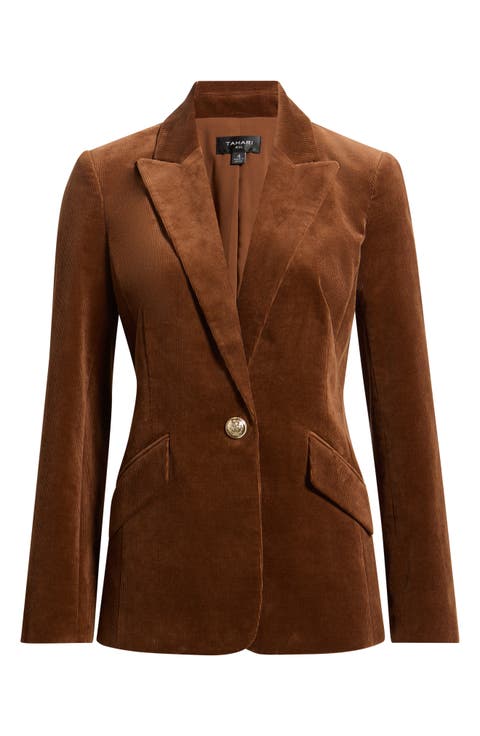 One-Button Corduroy Jacket