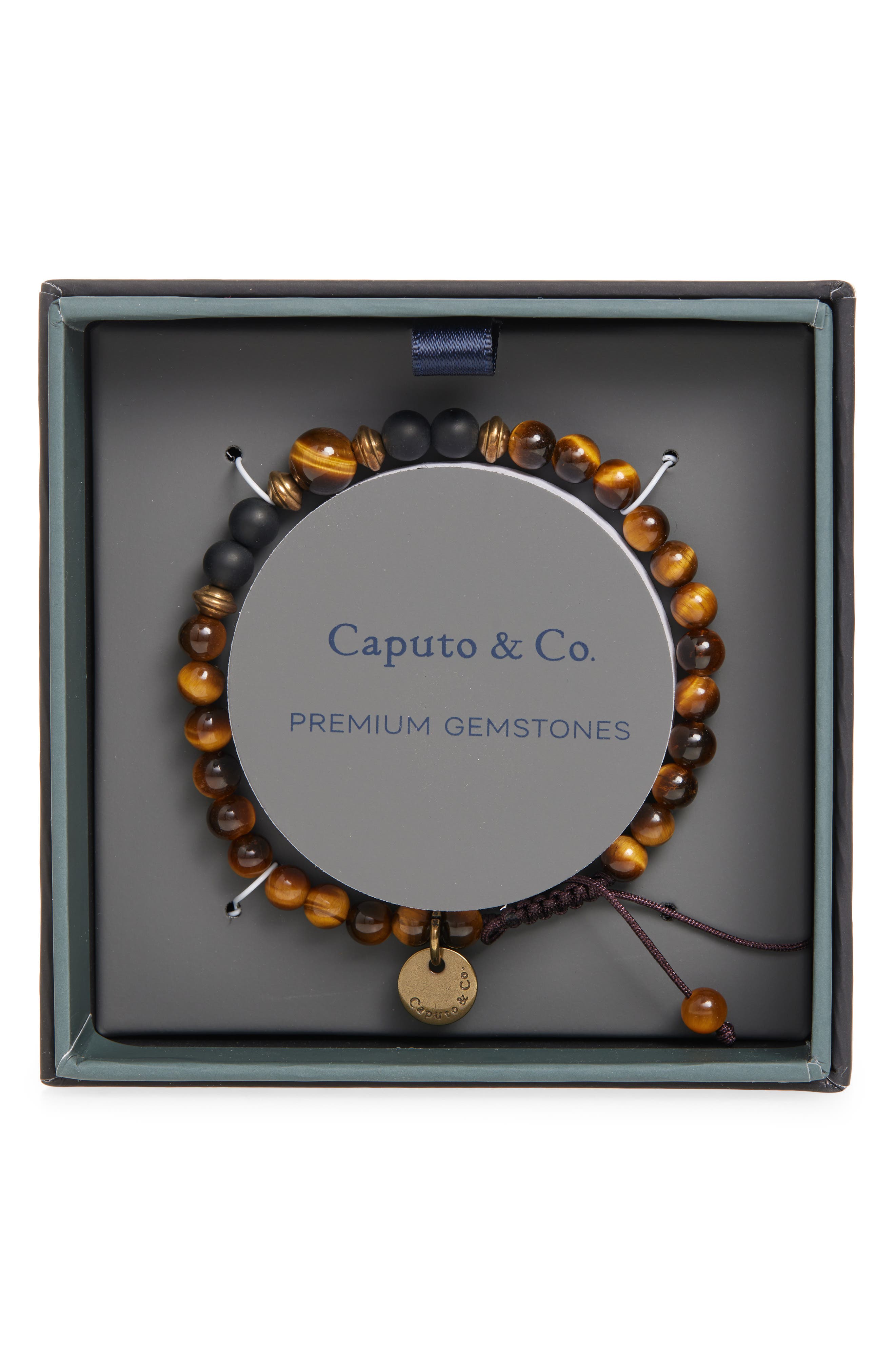 Caputo & Co. Men's Mantra Semiprecious Stone Bracelet