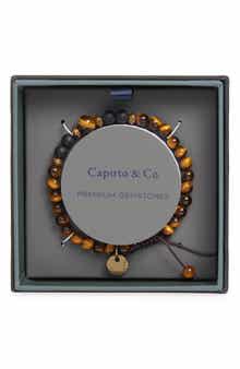 Caputo & Co. Men's Mantra Semiprecious Stone Bracelet