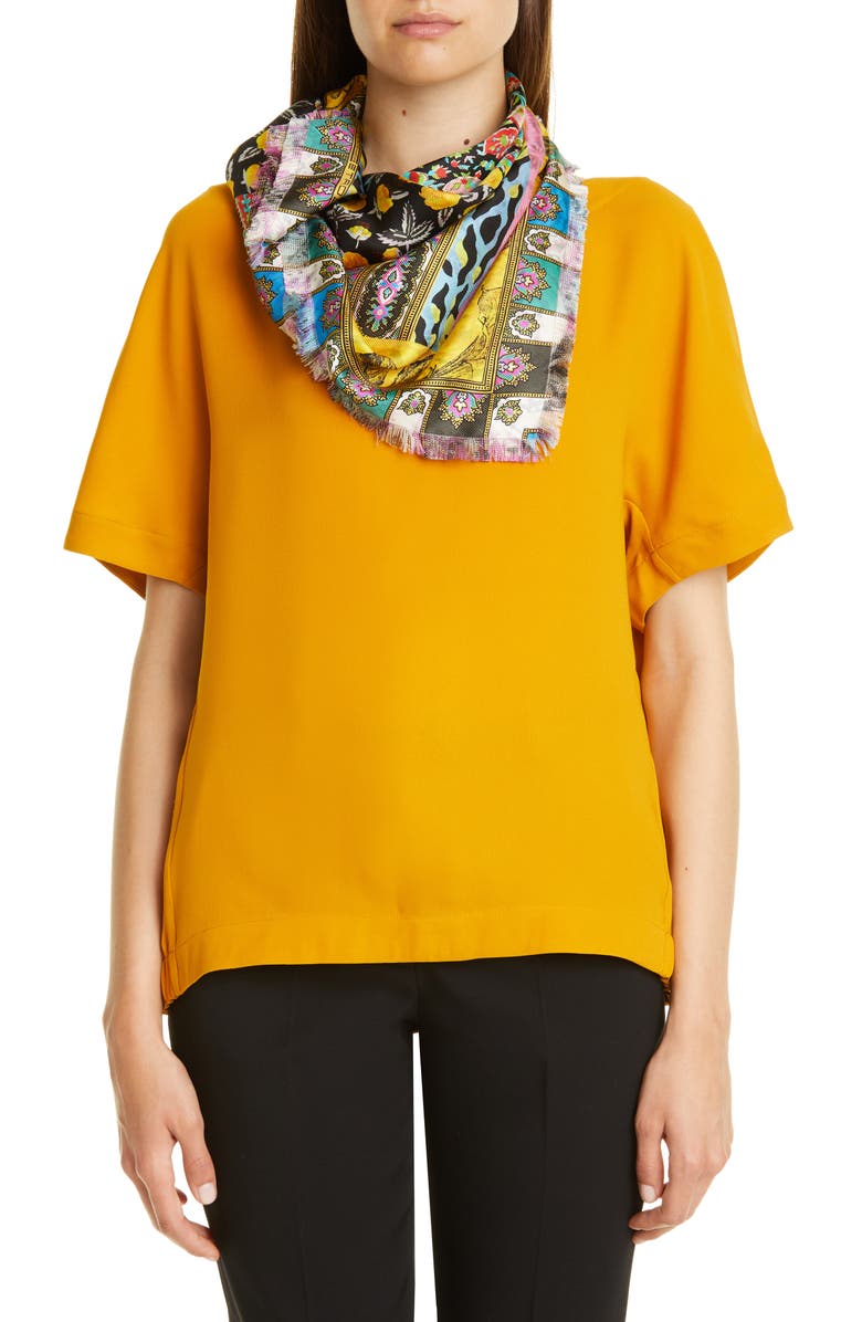 Etro Foulard Reversible Silk Square Scarf, Main, color, 