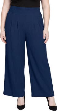 Standards & Practices Smock Waist Wide Leg Pants