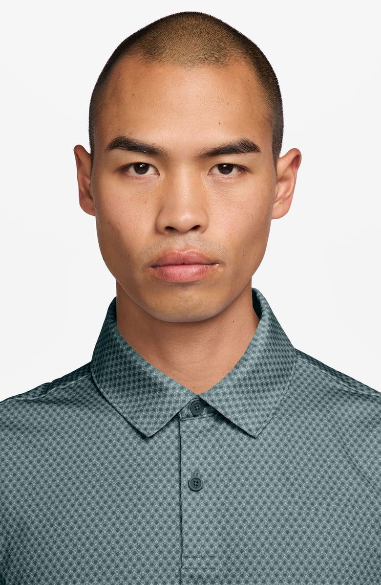 Nike Victory Floral Print Dri-FIT Golf Polo, Alternate, color, Malachite/ College Navy