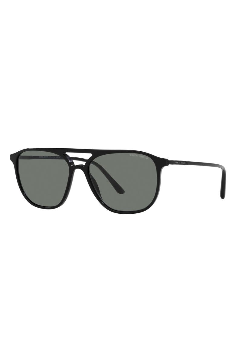 Armani Exchange 56mm Pilot Sunglasses, Alternate, color, 