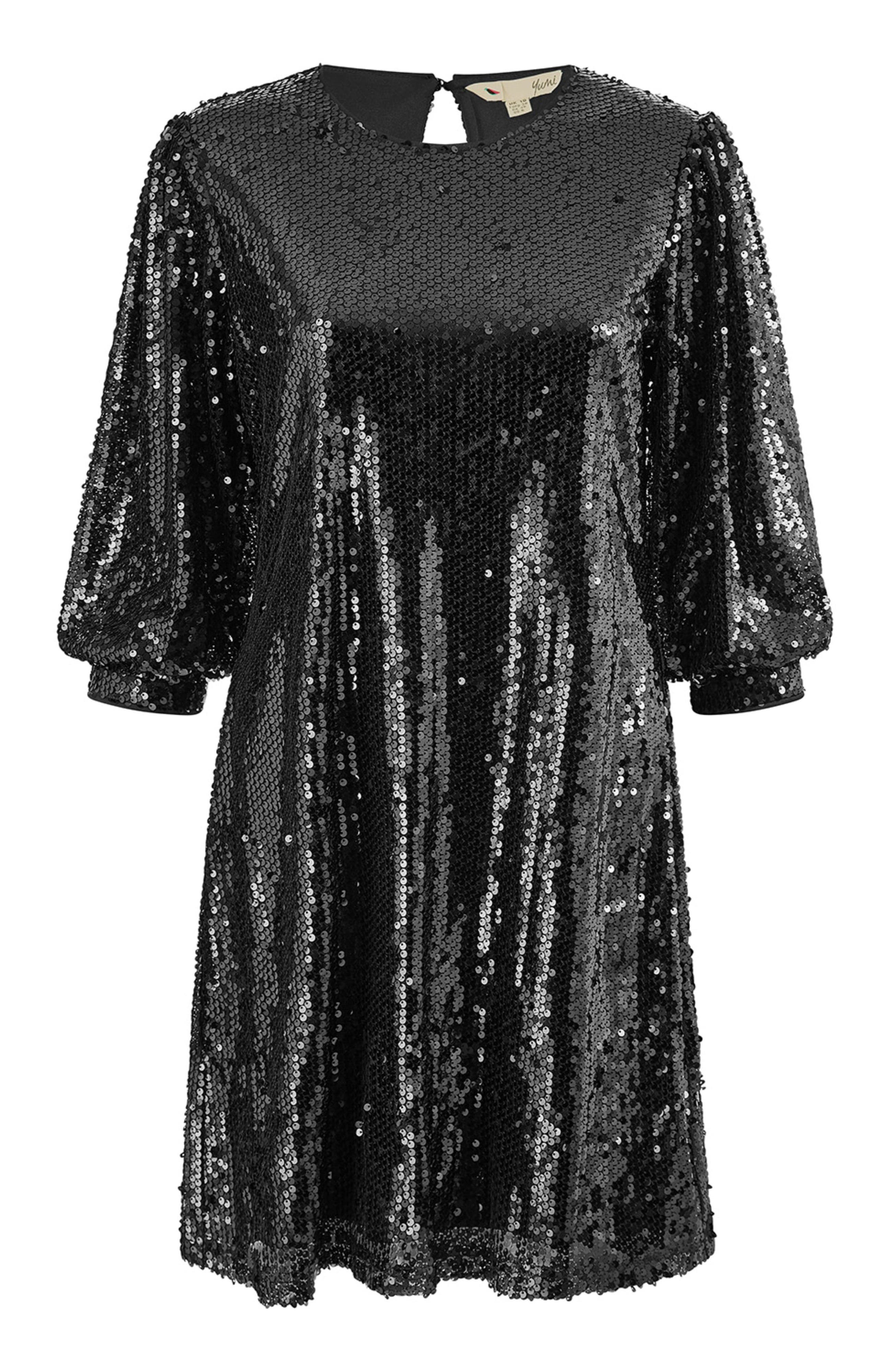 Balloon Sleeve Sequin Mini Dress - image 2