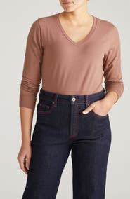 Universal Standard Long Sleeve V-Rex Tee