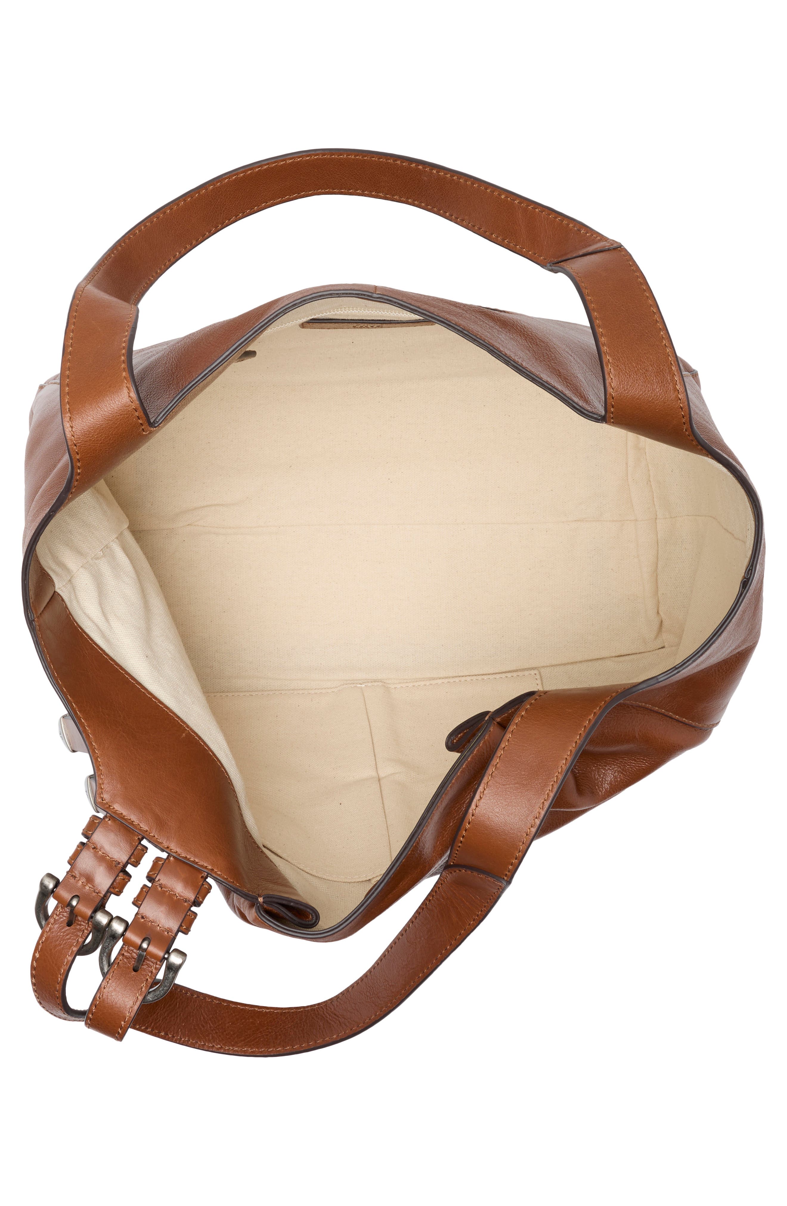 Heather Leather Tote Bag, Alternate, color, COGNAC