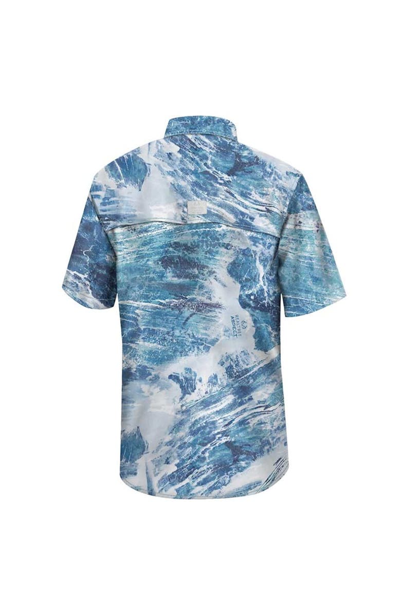 COLOSSEUM Men's Colosseum  Blue Gonzaga Bulldogs Realtree Aspect Charter Full-Button Fishing Shirt, Alternate, color, Blue