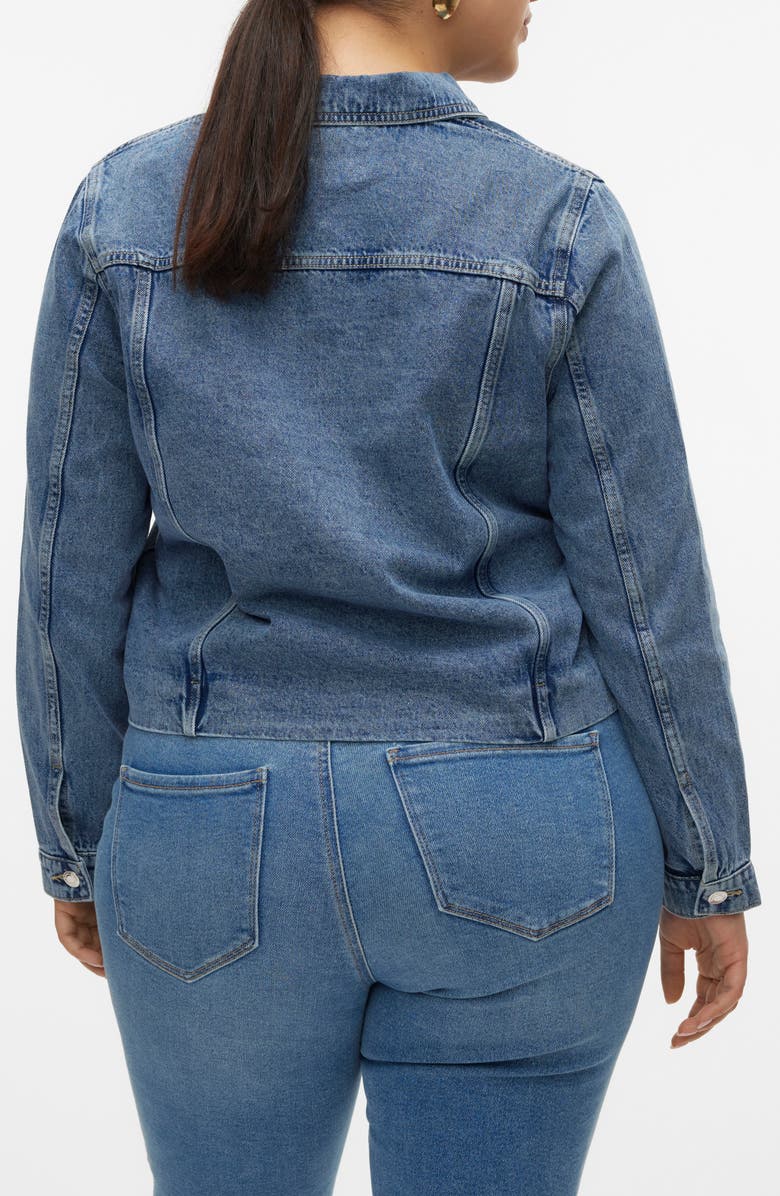 VERO MODA CURVE Cray Denim Jacket, Alternate, color, 