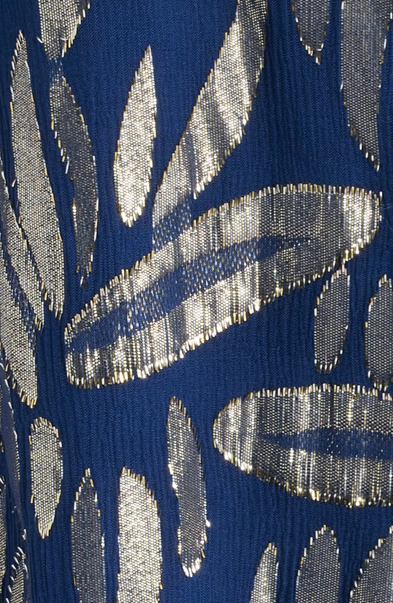 Lilly Pulitzer<sup>®</sup> Bellina Silk Maxi Dress, Alternate, color, Navy Leafy Babe