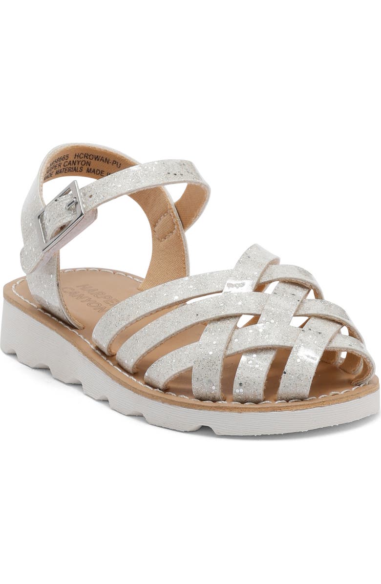 Harper Canyon Kids' Rowan Sparkle Fisherman Sandal, Main, color,