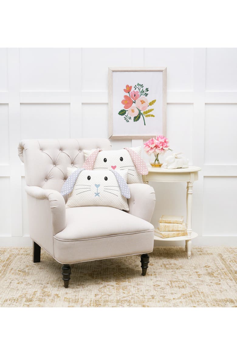 Boy Easter Bunny w/ Flap Ears Decorative Accent Pillow, 13" x 18", Alternate, color, Blue