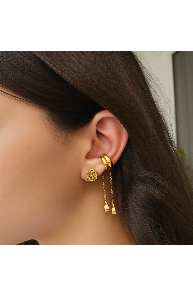 Daniela Millan Jewelry Asymmetrical Ear Cuff Set, Alternate, color, Gold