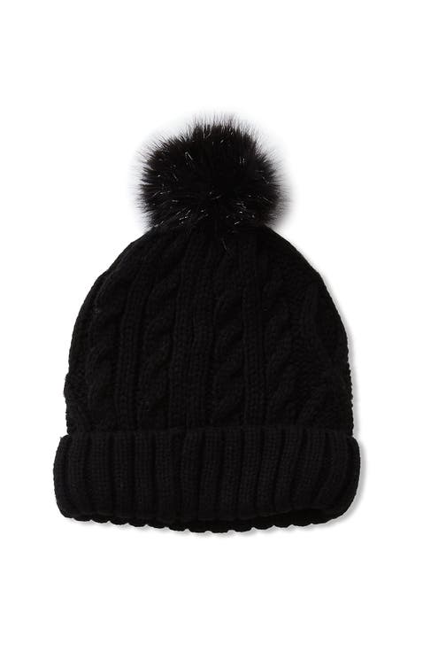 Kids Fleece Lined Pom Hat