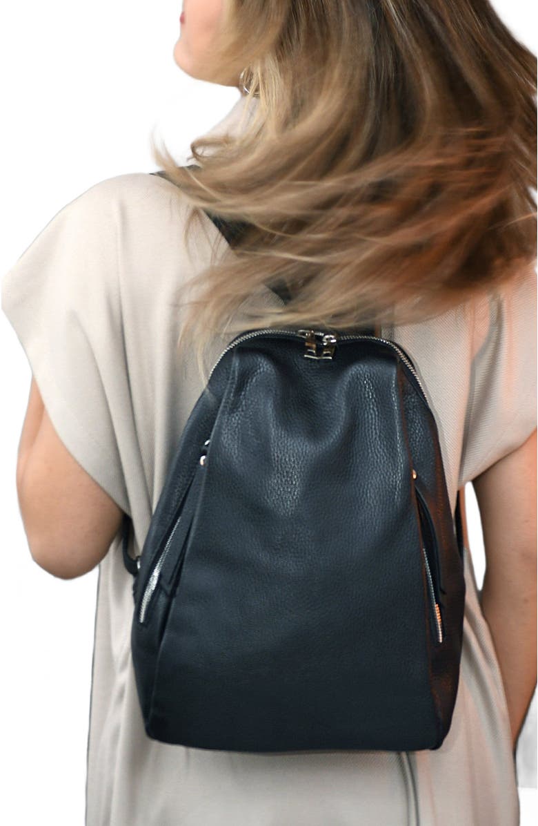 Forever & Always Shoes Alessia Leather Backpack Bag, Alternate, color,