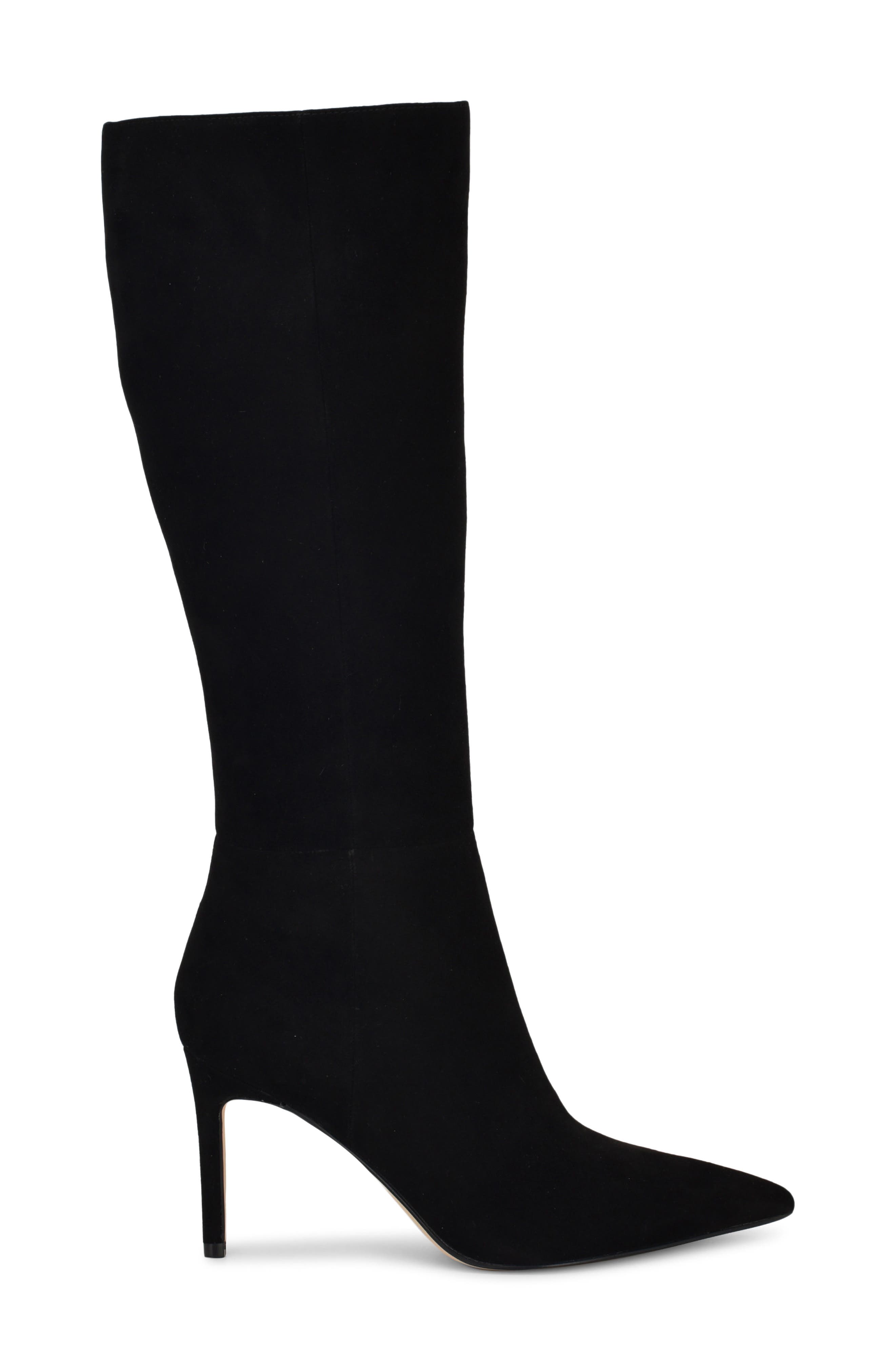 Nine West Cook Pointed Toe Knee High Boot, Alternate, color, Black Suede