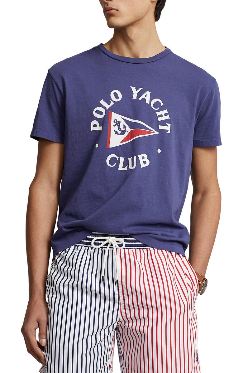 Polo Ralph Lauren Classic Fit Yacht Club Cotton Jersey Graphic T-Shirt, Main, color, 