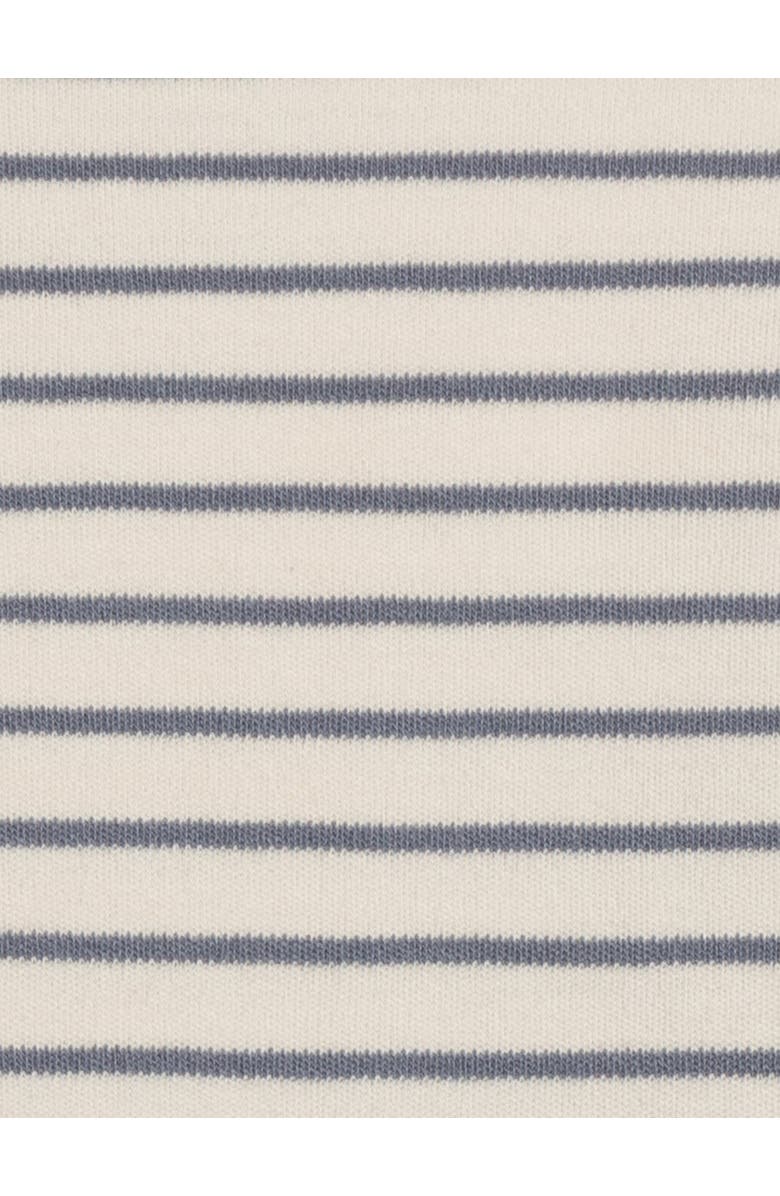 Colored Organics Organic Cotton 2 Piece Long Sleeve Jammie Set, Alternate, color, Summit Stripe / Denim