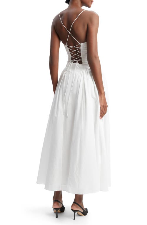 Bardot Estie A-line Cotton Dress In Orchid White