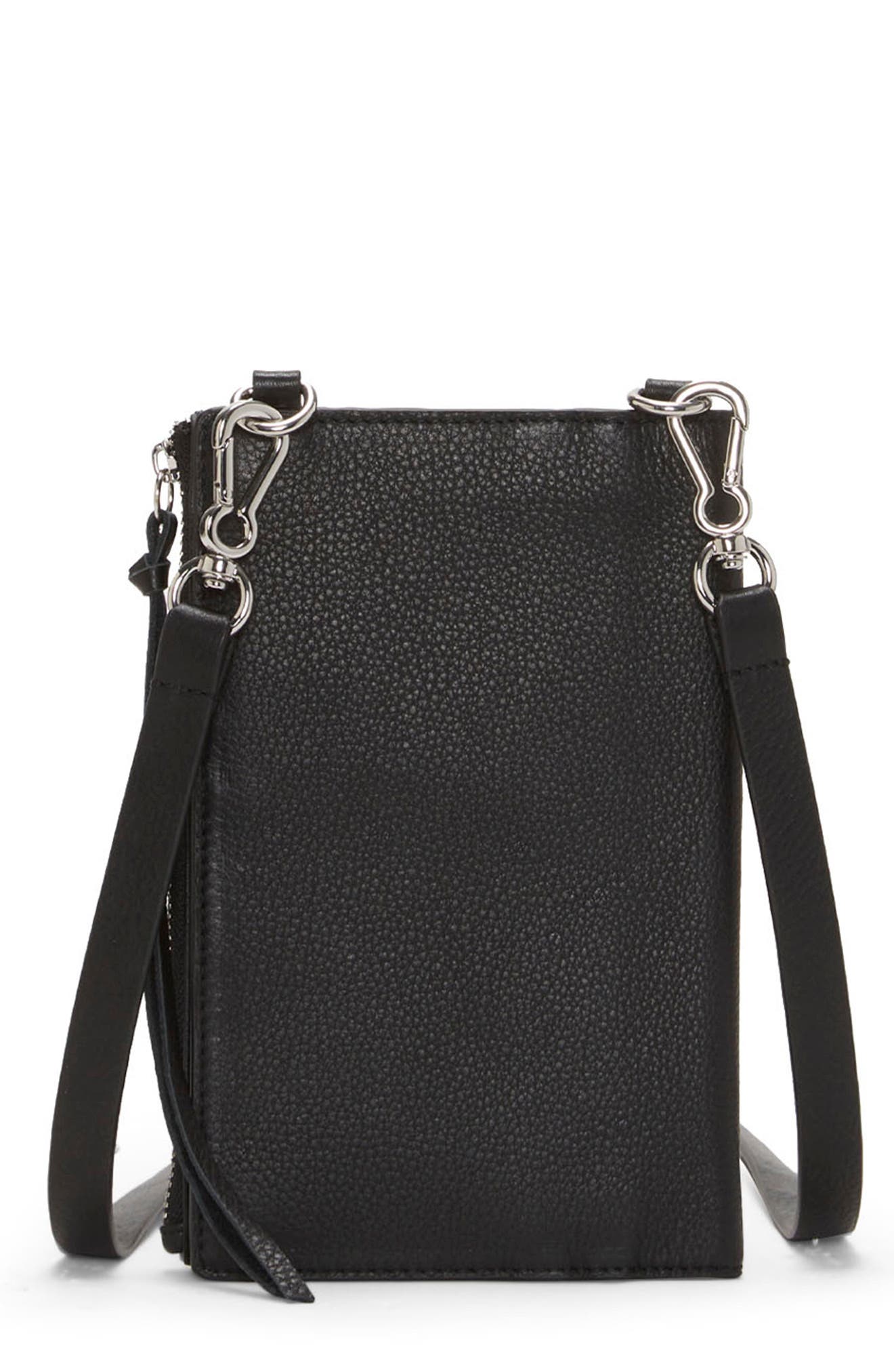 Vince Camuto Rylan Leather Phone Crossbody Bag, Main, color, 